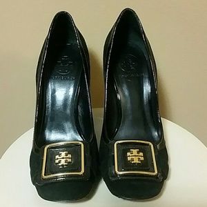 Tory Burch Black Suede  Julian High Heel